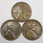 1929-P 1929-D 1929-S Lincoln Wheat Cent Set (Lot#4)