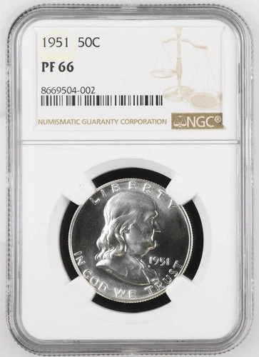 1951 Franklin Half Dollar NGC PF-66