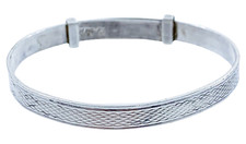 Vintage American Art Deco 1930's sterling 925 silver children's buckle bracelet 