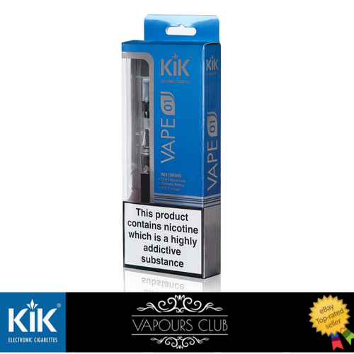 KiK Vape 01 Black ECigarette Starter Kit ECig Electronic Vaping