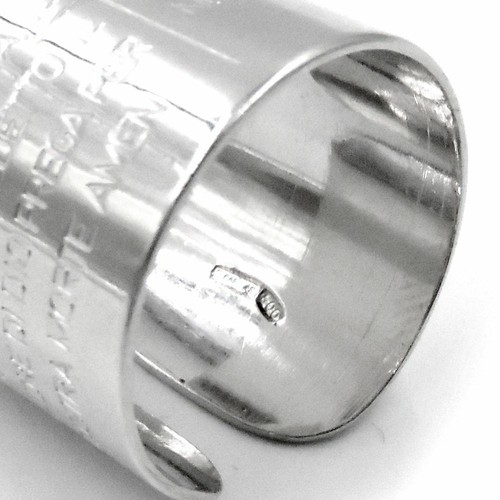 Anello Fascia in Argento con Incisa La Preghiera Ave Maria - Foto 3 di 5