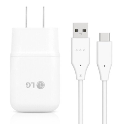 Original LG Rapid Fast USB Wall Charger Type C Cable For LG G6 G7 G8 V20 V30 V40