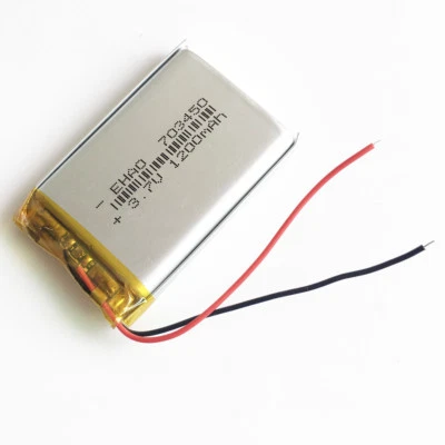 EHAO Batería recargable de polímero Lipo 3,7 V 1200 mAh 703450 para teléfono móvil GPS