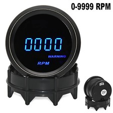 2 52mm Blue Digital Led 0-9999 Rpm Tachometer Tacho Gauge Car Motor Electronic