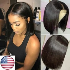 Women Natural Short Wigs Curly  Bob Hair Wavy Wigs Brown Black Wig