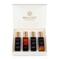 Bella Vita Luxury Unisex Eau De Parfum Gift Set 4 x 20ml for Men & Women
