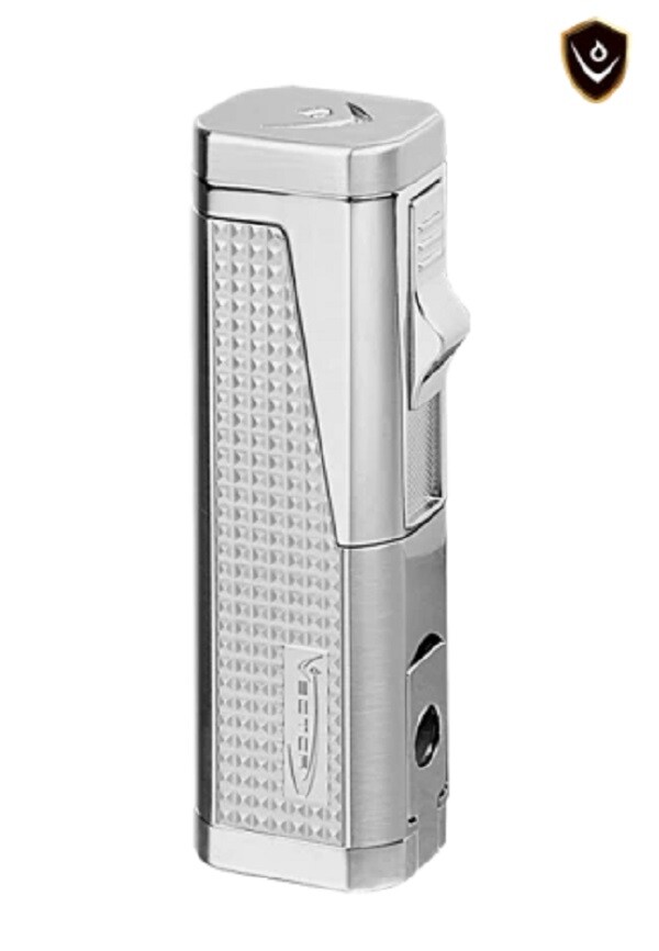 Vector - Urbano Triple Flame w/Cigar Punch Polish Chrome - VECTOR URBANO CHROME