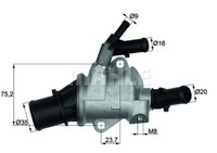 Mahle Ti 148 88 Thermostat, KÜHlmittel FÜR Alfa Romeo Fiat