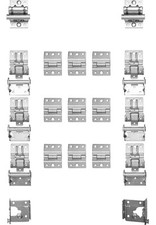 Hormann 4200 4250 Garage Door Hinge Kit, 4 Section, 3 Stiles 27773625
