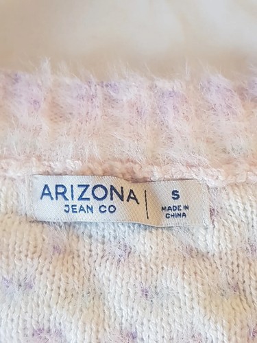 Arizona Womens Sweater Small Cropped Cardigan Y2k 90s Boho Soft Girl Festival - Picture 11 of 16