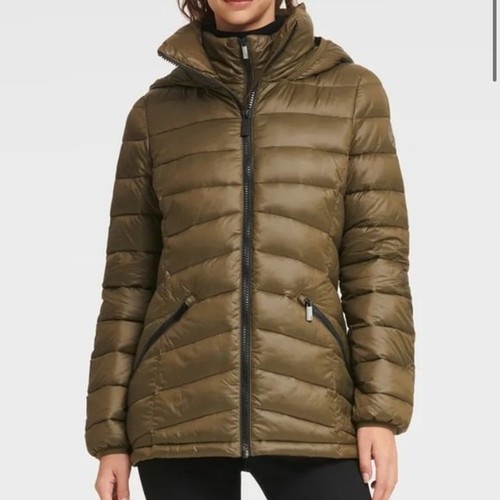 DKNY Packable Puffer Coat Green Size 