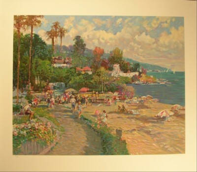 Ming Feng  The Promenade  24'' x 30'' Serigraph Signed/# GALLERY LIQUIDATION $200!