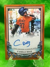 Camilo Diaz /75 - Orange CHROME AUTO - 2024 Bowman Sterling Huston Astros PA-CD