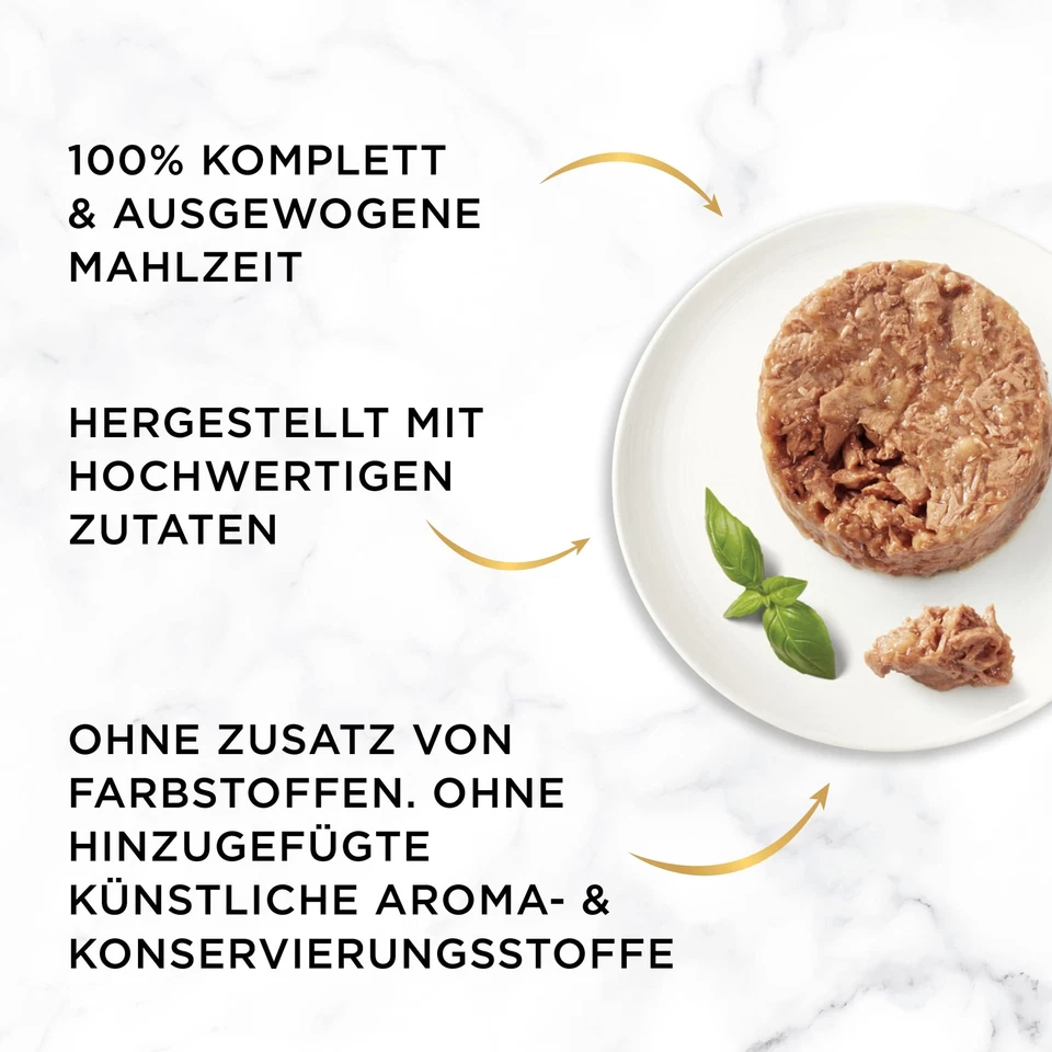 PURINA Gold Raffiniertes Ragout Katzenfutter nass mit Lachs 12er Pack 12 x 85g - Bild 4 von 4