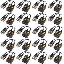 20-Pairs Passive HD BNC Video Balun Transceiver for AHD/TVI/CVI/CVBS Camera