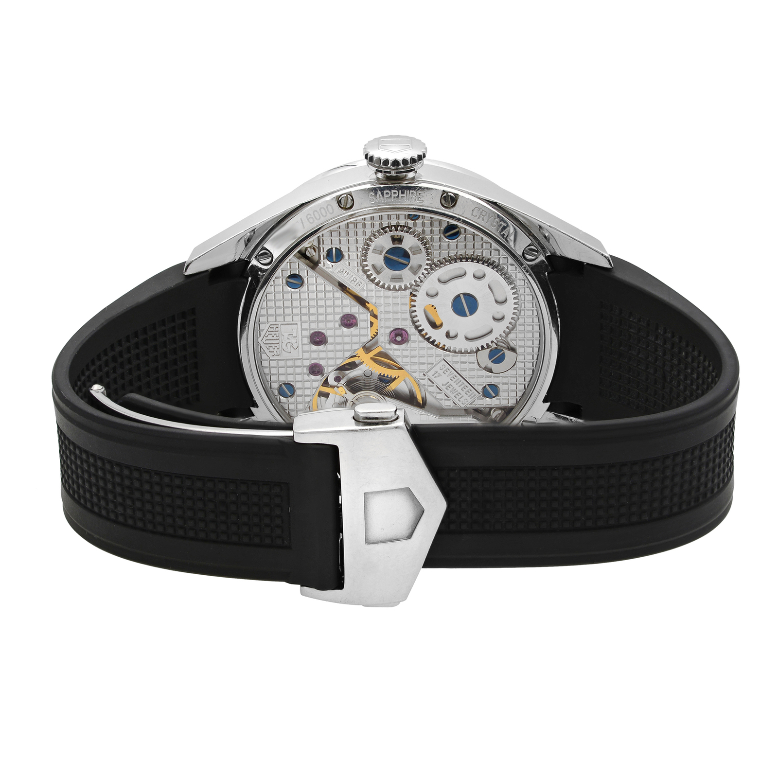 Tag Heuer Carrera Steel Open Back Hand-Winding Mens Watch WV3010