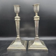 Mappin & Webb Weighted Sterling Silver Candlestick Holders
