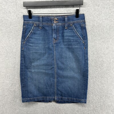 Old Navy Jean Skirt Womens Size Denim Flat Front Straight Pencil