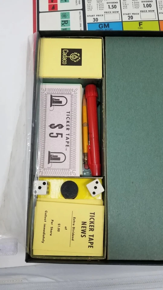 Ticker Tape Vintage Board Game 1963 Chicago Stock Market Game Cadaco Vintage - Image 3 of 4