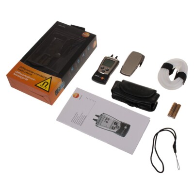 Testo 510 Differenzdruckmessgerät Set mit Schläuchen + Kalibrierprotokoll