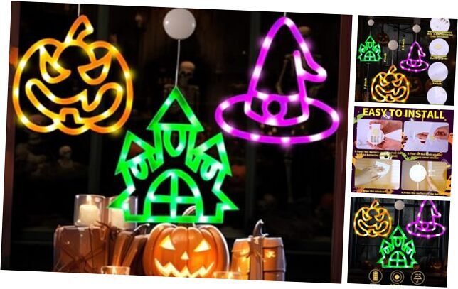 Halloween Decorations Lights,3PCS Halloween Lights Halloween Window