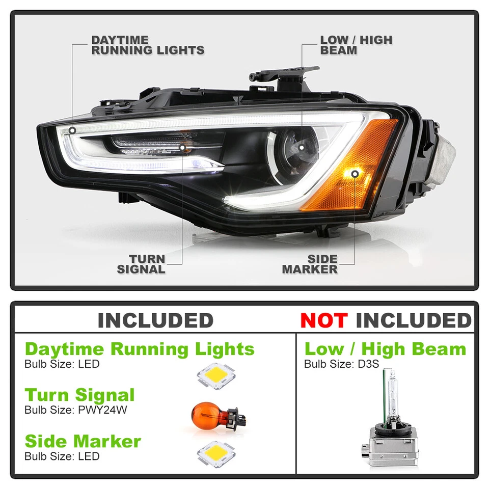 Faro proyector LED DRL 2013-2017 AUDI A5 S5 [HID/Xenón sin AFS] - conductor Foto 4 de 4