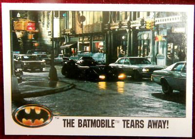 Batman - Karte #079 - Das Batmobil reißt weg! - Topps (UK) - 1989