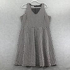 Maurices Womens Plus Sz 1 Black patterned Back Zipper Sleeveless Dress