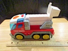 2014 Happy Kid Toy Fire Truck Lights and Sounds English and Spanish