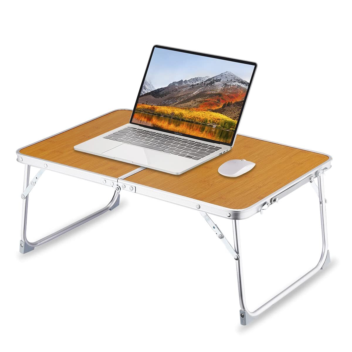 Foldable Laptop Table for Bed Desk Breakfast Serving Tray Portable Mini Picnic