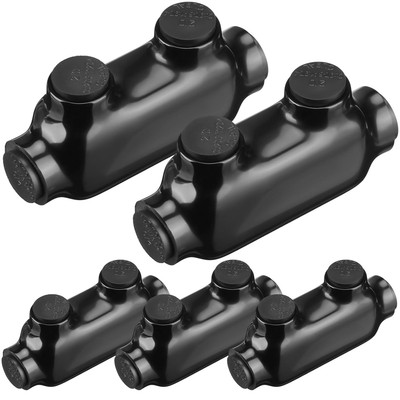 5 Pcs Insulated Wire Connectors Black Splice Connector 2 Ports Multi Cable Conne