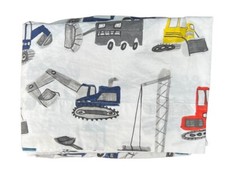 Pottery Barn Kids Colorful Jax Construction Vehicles Organic 2 Toddler Sheet Set