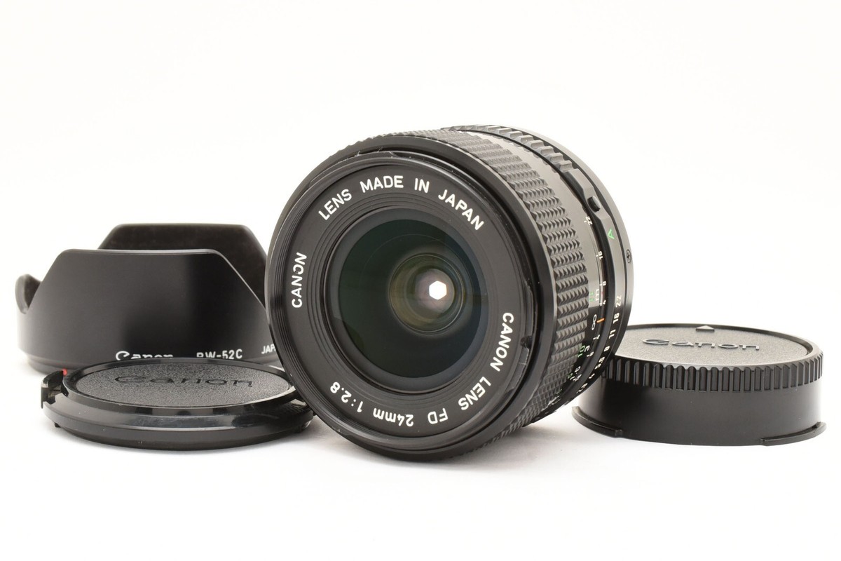 NewFD 24mm F2.8　＃３ Canon New FD 24mm F/2.8 Wide Angle MF Prime Lens w/ Hood NFD