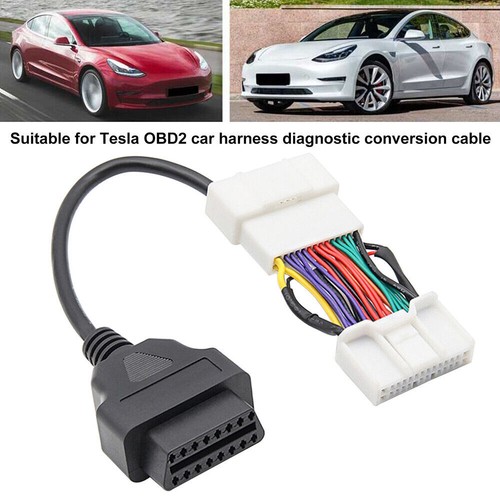 Tesla Model 3/Y OBD2 Adapter Cable - 26 Pin To 16 Pin Diagnostic Connector For 2019+ Models