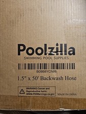 1.5" X 50' Heavy Duty Swimming Pool Backwash Hose Extra Thick Pvc Drain Hose For