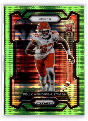 2023 Panini  Prizm Felix Anudike-Uzomh #349 Neon Green Pulsar Chiefs RC