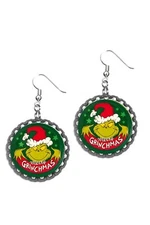 The Grinch that stole Christmas decor earrings earring set cute pair of earrings