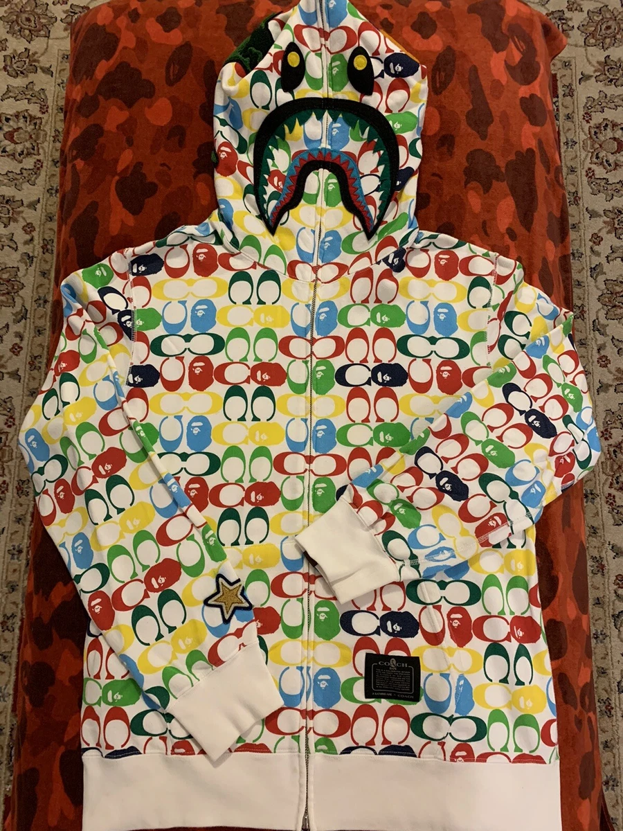 100% Authentic Bape Bathing Ape Coach Collaboration Hoodie Size XL BBC Ice  Cream