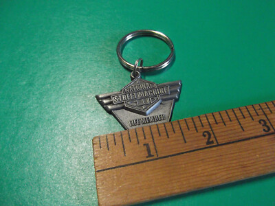 Unique Collectible Keychains Metal 1.5''in National Street Machine Club Life Mem.