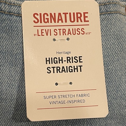 Levi Levis Strauss Signature Jeans Women Heritage High Rise Straight 18 XL Blue - Picture 3 of 16