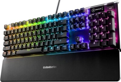 Steelseries Apex 5 Hybrid Gaming Tastatur Schwarz, Hybrid Blue, EN