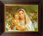 Mother Mary & Child Jesus Wooden Picture Frame Size 10"x12" Religious Gift New