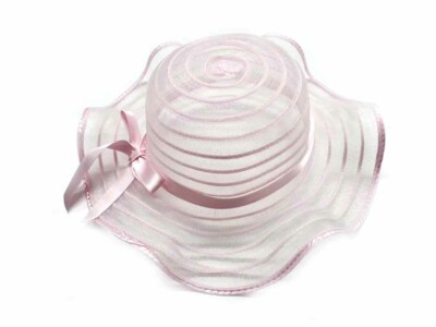 cappello rosa falda onda bambina elegante cerimonia bimba hat baby cildren  | eBay