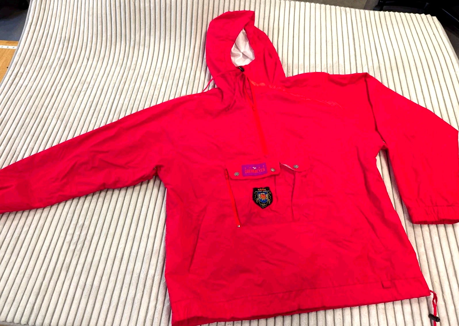 Obermeyer Sport Jacket Men' s LG Red Black Ski Snowboarding Insulated Jacket