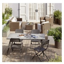 Garden Table Anthracite Grey Outdoor Indoor Rust Resistant Desk Katalla Blooma ✨
