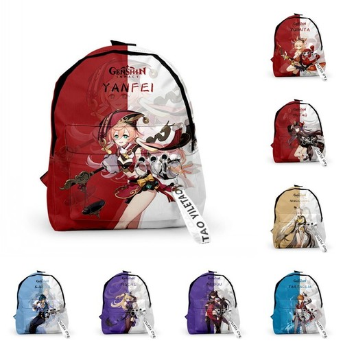 New Anime Backpack Genshin Impact 3D 