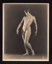 STATUESQUE VINTAGE ART DECO RISQUE OLIVE ANN ALCORN ALTA SILVER GELATIN PHOTO