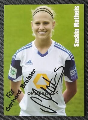 1153 Saskia Matheis 1st FFC Frankfurt 2014/15 Autograph Card Original Signed