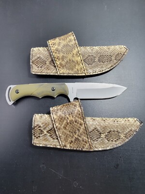 ESEE 3 RC CROSS DRAW Hunting SHEATH HANDMADERATTLESNAKE skin  SHEATH RIGHT PULL