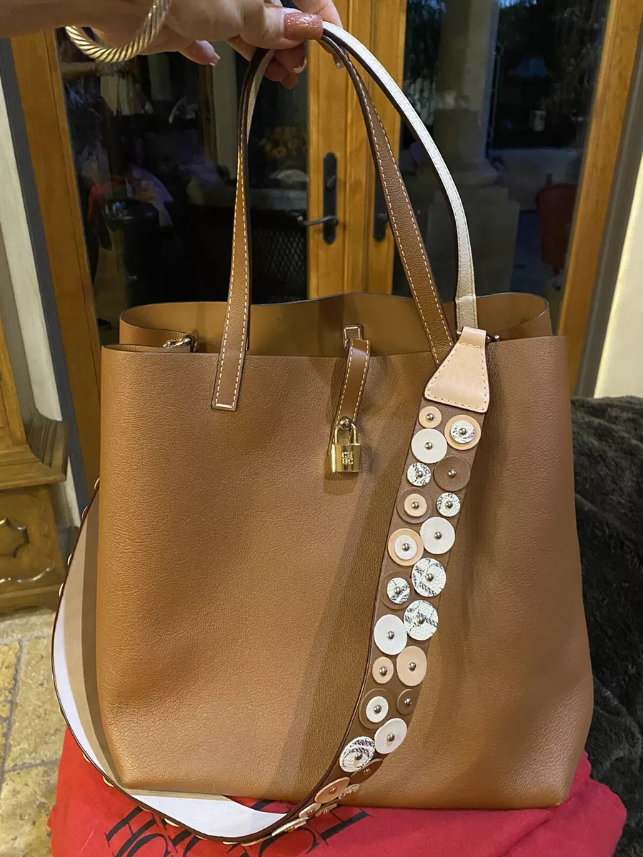 Carolina Herrera Camel Locked Matryoshka Handbag Tote